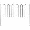 vidaXL Zahradn&iacute; plot BOXTEL s obloukem nahoře ocelov&yacute; 181 x 100 cm čern&yacute;