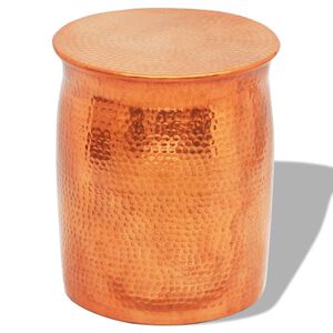 vidaXL Tepan&aacute; hlin&iacute;kov&aacute; stolička / odkl&aacute;dac&iacute; stolek barva mědi/mosazi