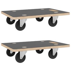 vidaXL Přepravn&iacute; voz&iacute;ky 2 ks obd&eacute;ln&iacute;kov&eacute; 60 x 40 x 11,5 cm 250 kg