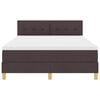 vidaXL Postel s boxspringem s matrac&iacute; Tmavě hněd&aacute; 140 x 200 cm textil