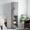 vidaXL Skř&iacute;ň highboard betonově &scaron;ed&aacute; 34,5x34x180 cm kompozitn&iacute; dřevo