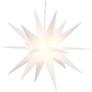 vidaXL Svítící vánoční hvězda s LED skládací bílá 43 cm