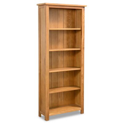 vidaXL Knihovna s 5 policemi 60 x 22,5 x 140 cm masivní dubové dřevo