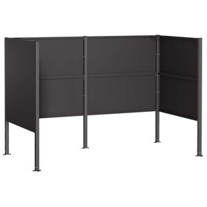 vidaXL Z&aacute;stěna na popelnice 167 x 85 x 113 cm Ocel Čern&aacute;