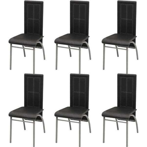 vidaXL Sedmid&iacute;ln&yacute; j&iacute;deln&iacute; set čern&yacute;