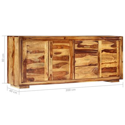 vidaXL Příborník 200 x 40 x 80 cm masivní sheeshamové dřevo
