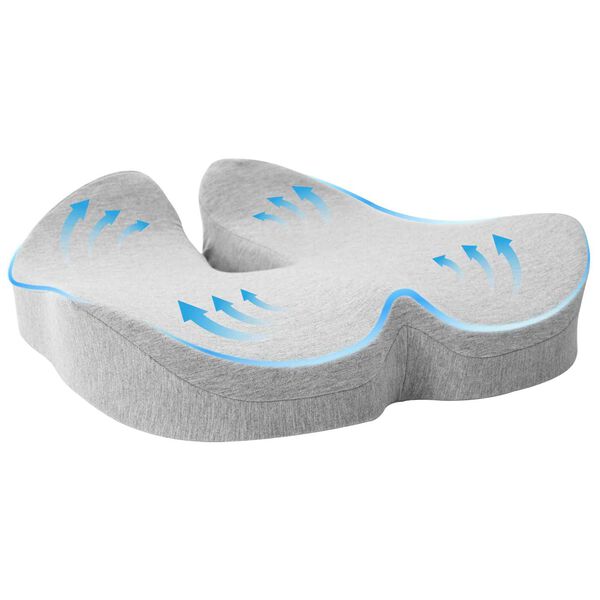 vidaXL Pol&scaron;t&aacute;ř na sed&aacute;k Světle &scaron;ed&aacute; 50 x 43 x 10 cm Paměťov&aacute; pěna