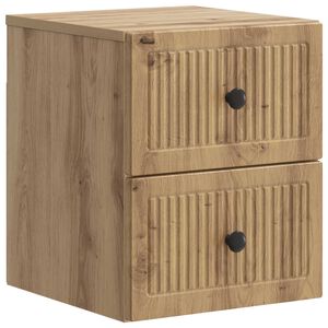vidaXL N&aacute;stěnn&yacute; nočn&iacute; stolek se z&aacute;suvkou Dub artisan 33 x 34,5 x 40 cm