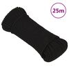 vidaXL Pracovn&iacute; lano čern&eacute; 4 mm 25 m polyester
