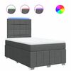vidaXL Box spring postel s matrac&iacute; tmavě &scaron;ed&aacute; 120x200 cm textil