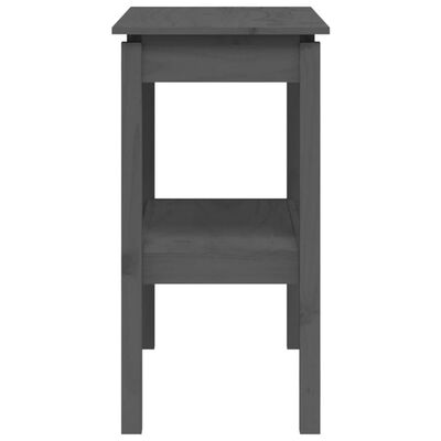 vidaXL Konzolový stolek šedý 80 x 40 x 75 cm masivní borové dřevo