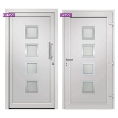 vidaXL Vchodové dveře bílé 88 x 200 cm