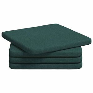 vidaXL Pol&scaron;t&aacute;ře na sedadla 4 pcs Tmavě zelen&aacute; 40 x 40 x 3 cm textil