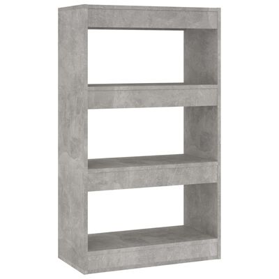 vidaXL Knihovna / dělicí stěna betonově šedá 60x30x103 cm dřevotříska