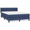 vidaXL Box spring postel s matrac&iacute; modr&aacute; 140x200 cm textil