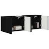 vidaXL TV wall cabinet 2 pcs Čern&aacute; 59,5 x 31 x 40 cm kompozitn&iacute; dřevo