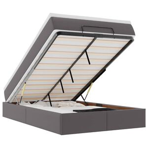 vidaXL Osmansk&yacute; r&aacute;m postele s matrac&iacute; &scaron;ed&aacute; 120x200cm uměl&aacute; kůže