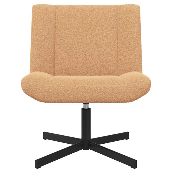 vidaXL Otočn&aacute; židle B&eacute;žov&aacute; 63 x 75 x 76 cm Ovč&iacute; kůže