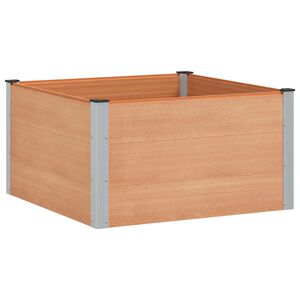 vidaXL Zahradn&iacute; vyv&yacute;&scaron;en&yacute; z&aacute;hon Hněd&aacute; 100 x 100 x 54 cm WPC a hlin&iacute;k