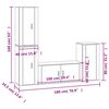 vidaXL 4d&iacute;ln&yacute; set TV skř&iacute;něk &scaron;ed&yacute; sonoma kompozitn&iacute; dřevo