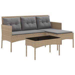 vidaXL Sada zahradn&iacute;ch pohovek s pol&scaron;t&aacute;řem 2 pcs polyratan