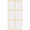 vidaXL Posuvn&eacute; dveře zlat&eacute; 102,5 x 205 cm čir&eacute; ESG sklo a hlin&iacute;k