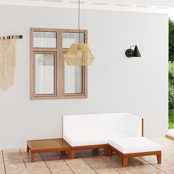 vidaXL 4d&iacute;ln&aacute; zahradn&iacute; sedac&iacute; souprava s podu&scaron;kami masivn&iacute; ak&aacute;cie