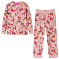 Dětské pyžamo s dlouhým rukávem světle růžové 92