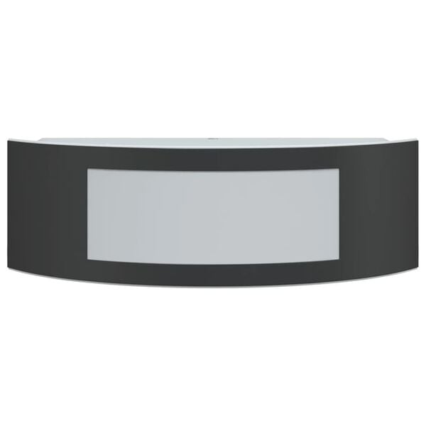 vidaXL Venkovn&iacute; n&aacute;stěnn&aacute; sv&iacute;tidla 2 ks čern&aacute; nerezov&aacute; ocel