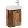 vidaXL Koupelnov&aacute; skř&iacute;ňka s bateri&iacute; Star&eacute; dřevo 45,5 x 22,5 x 84 cm