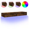 vidaXL TV skř&iacute;ňky s LED osvětlen&iacute;m 2 ks kouřov&yacute; dub 60 x 35 x 15,5 cm