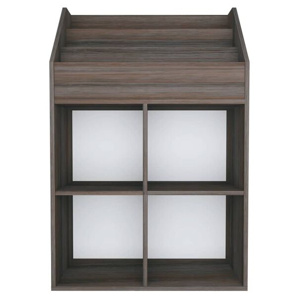 vidaXL Dětský regál na časopisy šedý dub sonoma 71x30x114 cm kompozit