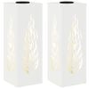 vidaXL Sol&aacute;rn&iacute; LED Cestovn&iacute; Světlo 2 ks Tepl&aacute; b&iacute;l&aacute; 18 x 18 x 50 cm