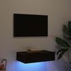 vidaXL TV stolek s LED světly čern&yacute; dub 60x35x15,5 cm