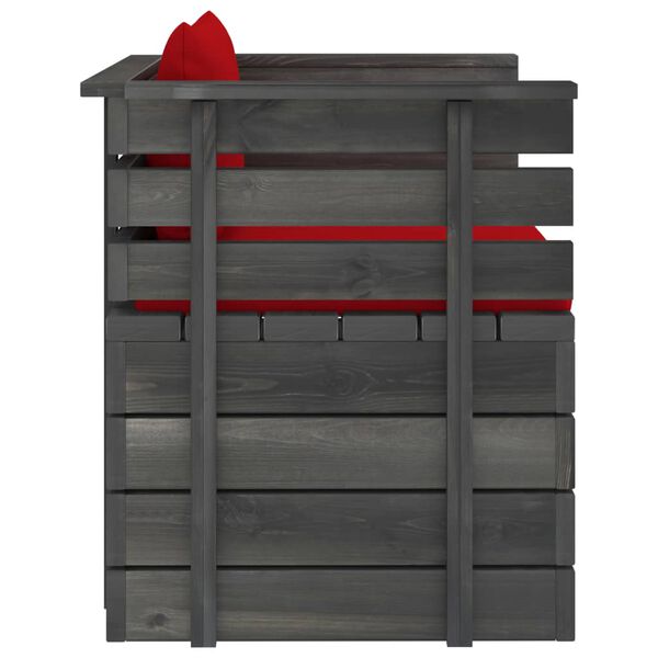 vidaXL 12d&iacute;ln&aacute; zahradn&iacute; sedac&iacute; souprava z palet + podu&scaron;ky borov&eacute; dřevo