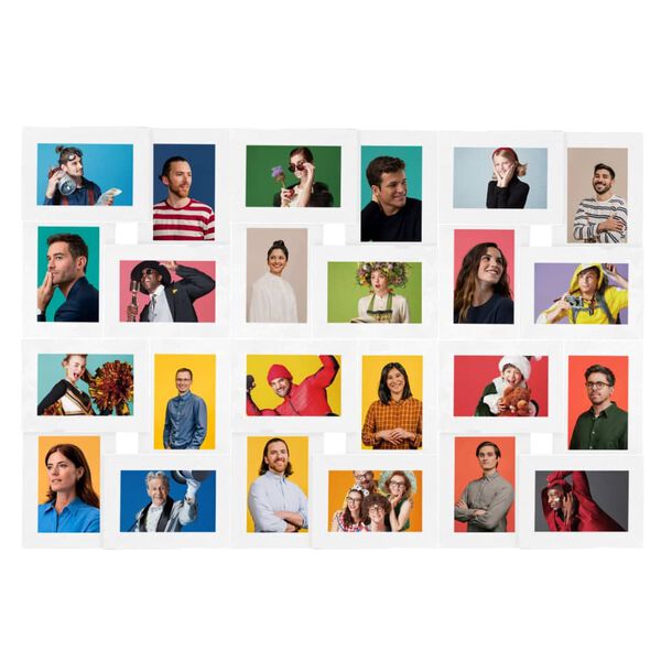 vidaXL Kolážový fotorámeček na 24 obrázků (10 x 15 cm) bílý MDF