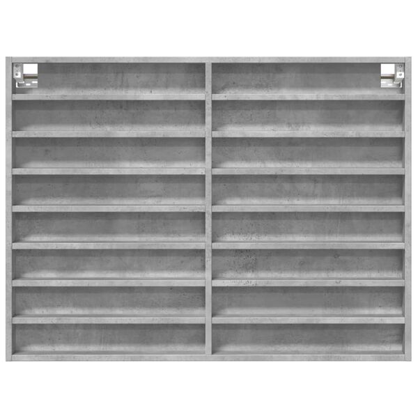 vidaXL Vitr&iacute;na betonově &scaron;ed&aacute; 100 x 8,5 x 75 cm kompozitn&iacute; dřevo