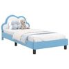 vidaXL R&aacute;m postele pro děti s čelem Modr&aacute; 90 x 200 cm PU