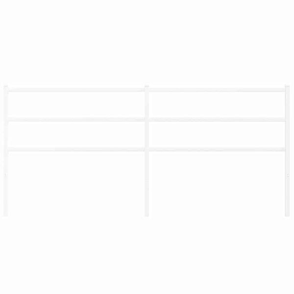 vidaXL Kovov&eacute; n&aacute;hradn&iacute; čelo postele b&iacute;l&eacute; 193 cm