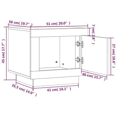 vidaXL Konferenční stolek lesklý bílý 51 x 50 x 45 cm kompozitní dřevo