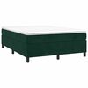 vidaXL Box spring postel s matrac&iacute; tmavě zelen&aacute; 140x190 cm samet