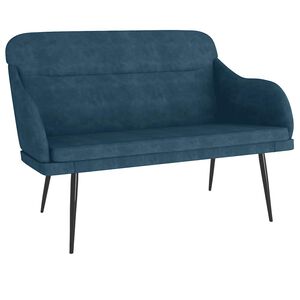 vidaXL Lavice modr&aacute; 110 x 76 x 80 cm samet