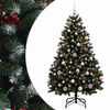 vidaXL Uměl&yacute; v&aacute;nočn&iacute; stromek zelen&yacute; s ozdobami 150 cm 150 LED