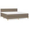 vidaXL Box spring postel s matrac&iacute; taupe 180x200 cm textil