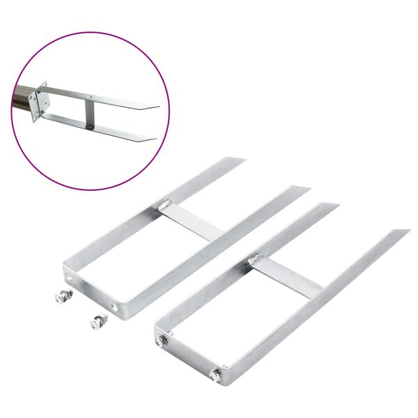 vidaXL Kotevní patky pro WPC plot 2 ks ocel 40 cm