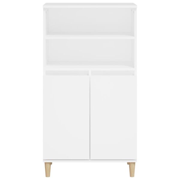vidaXL Skř&iacute;ň highboard b&iacute;l&aacute; 60 x 36 x 110 cm kompozitn&iacute; dřevo