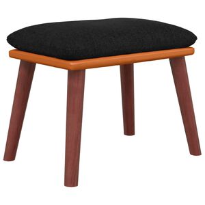 vidaXL Podnožka čern&aacute; 45x29,5x35 cm textil a uměl&aacute; kůže