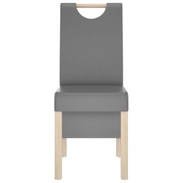 vidaXL J&iacute;deln&iacute; židle 6 ks &scaron;ed&eacute; uměl&aacute; kůže