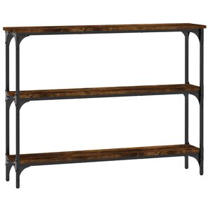 vidaXL Konzolov&yacute; stolek kouřov&yacute; dub 100x22,5x75 cm kompozitn&iacute; dřevo
