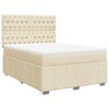 vidaXL Box spring postel s matrac&iacute; kr&eacute;mov&aacute; 140x200 cm textil